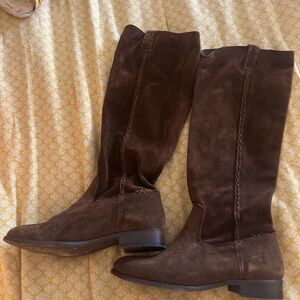 FRYE BROWN SUEDE BOOTS